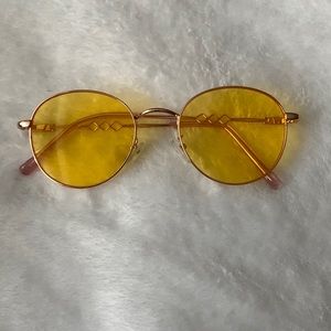 round yellow sunglasses